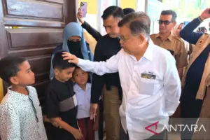 Jusuf Kalla tinjau lokasi bencana di Aceh Utara